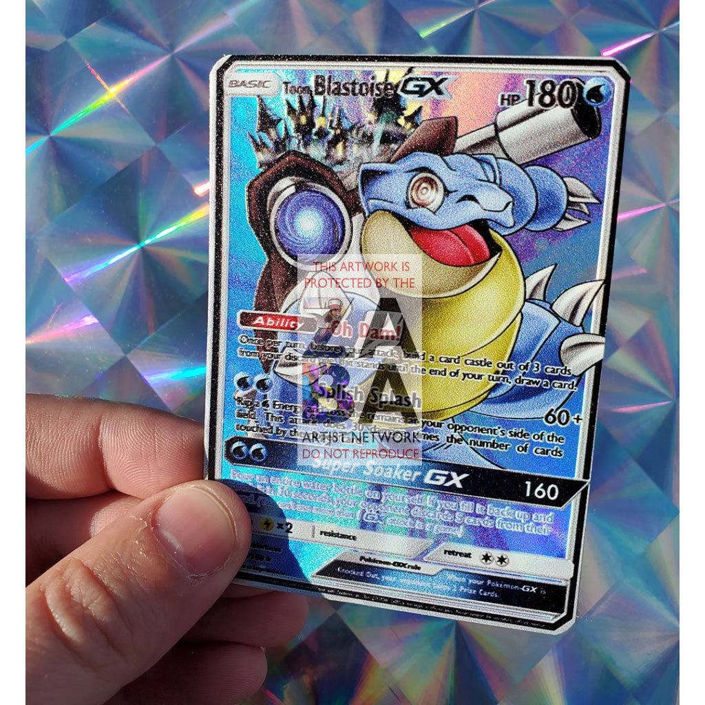 Toon Blastoise GX Custom Pokemon Card - ZabaTV