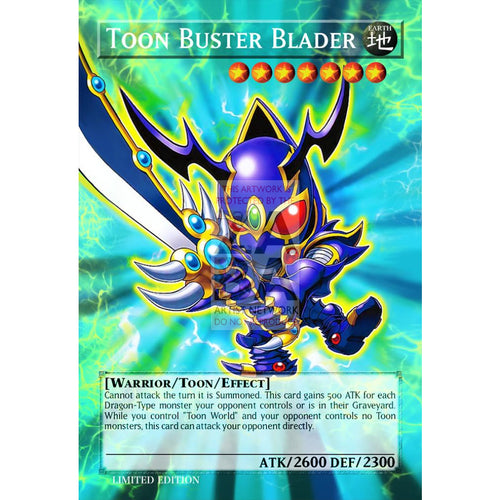 Toon Buster Blader Full Art Orica - Custom Yu-Gi-Oh! Card