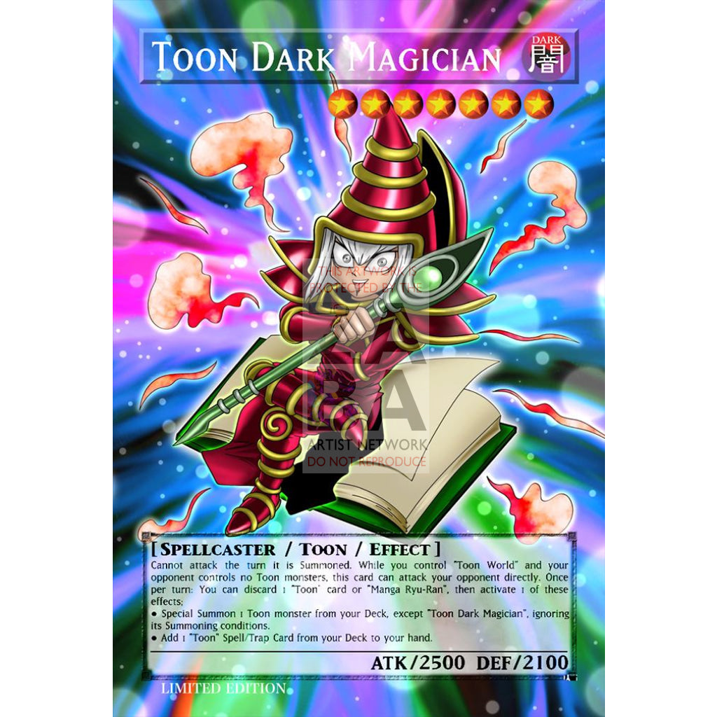 Toon Dark Magician V 2 Full Art Orica Custom Yu Gi Oh Card Zabatv 