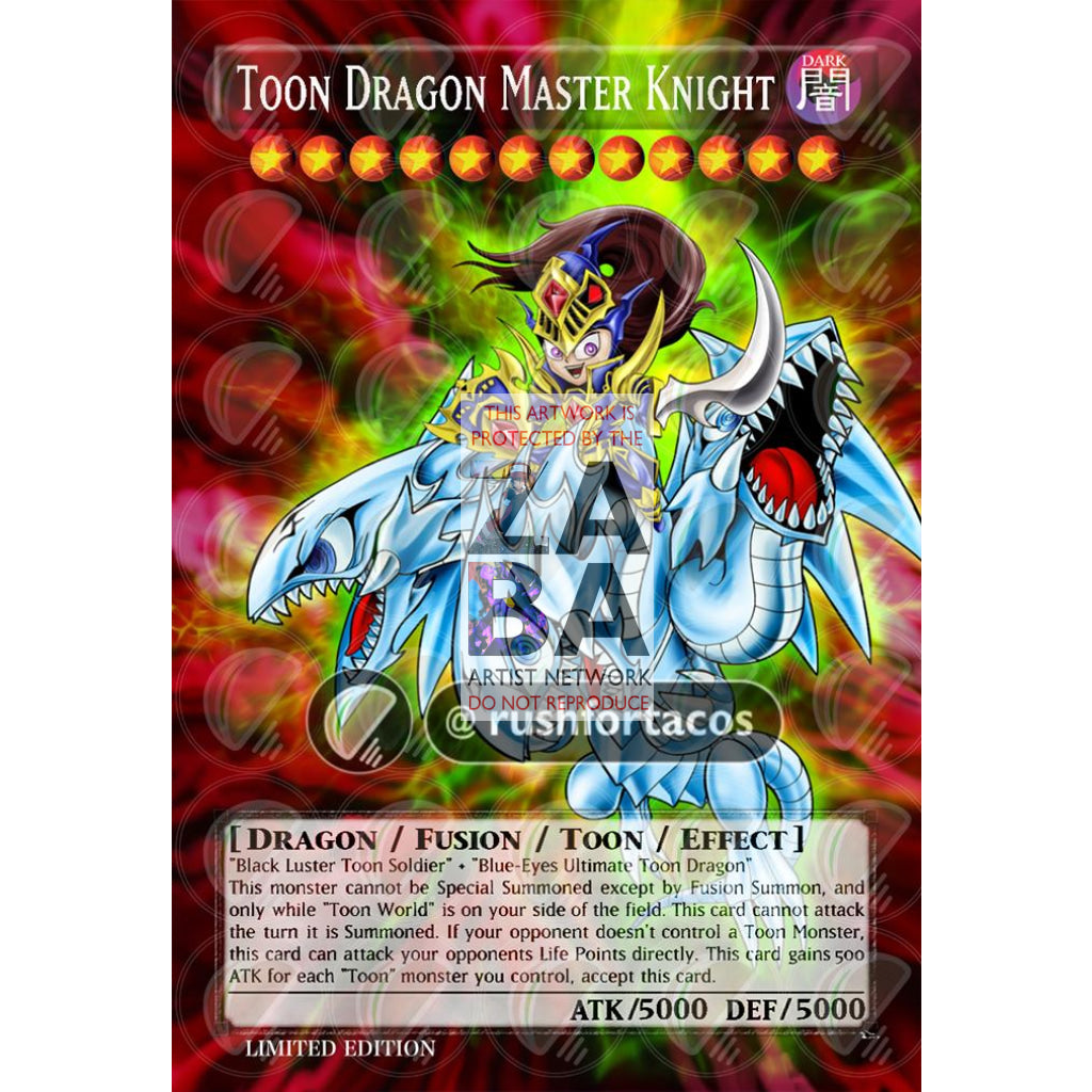 Toon Dragon Master Knight Full Art ORICA - Custom Yu-Gi-Oh! Card - ZabaTV