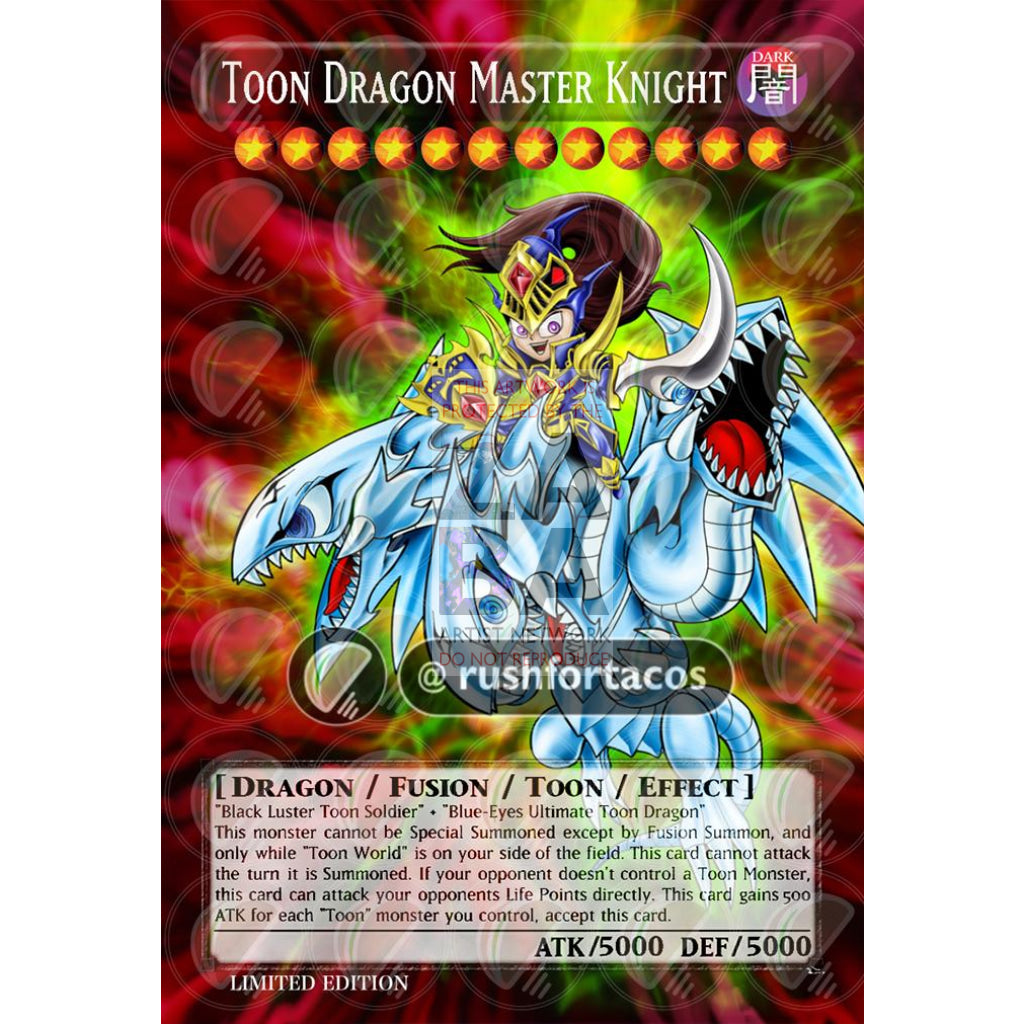 Toon Dragon Master Knight Full Art Orica - Custom Yu-Gi-Oh! Card