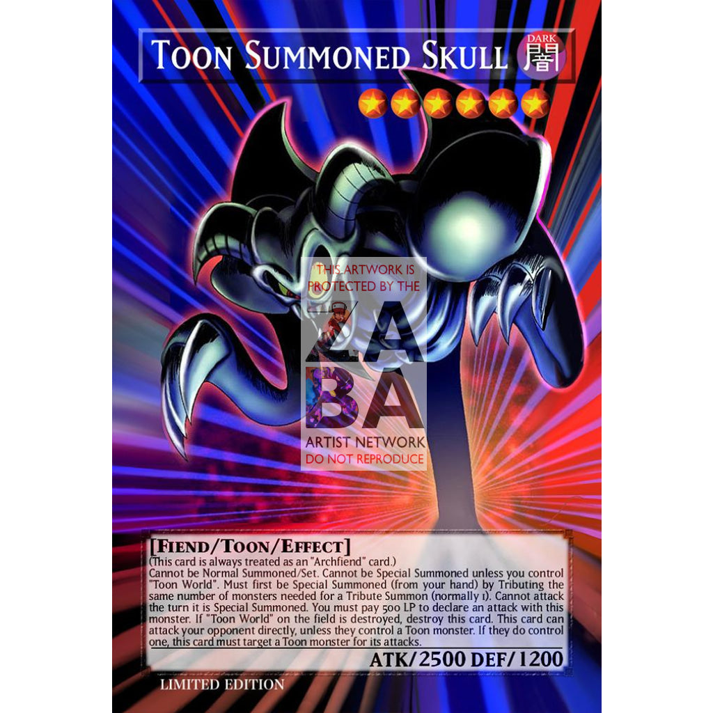 Toon Summoned Skull Full Art ORICA - Custom Yu-Gi-Oh! Card - ZabaTV