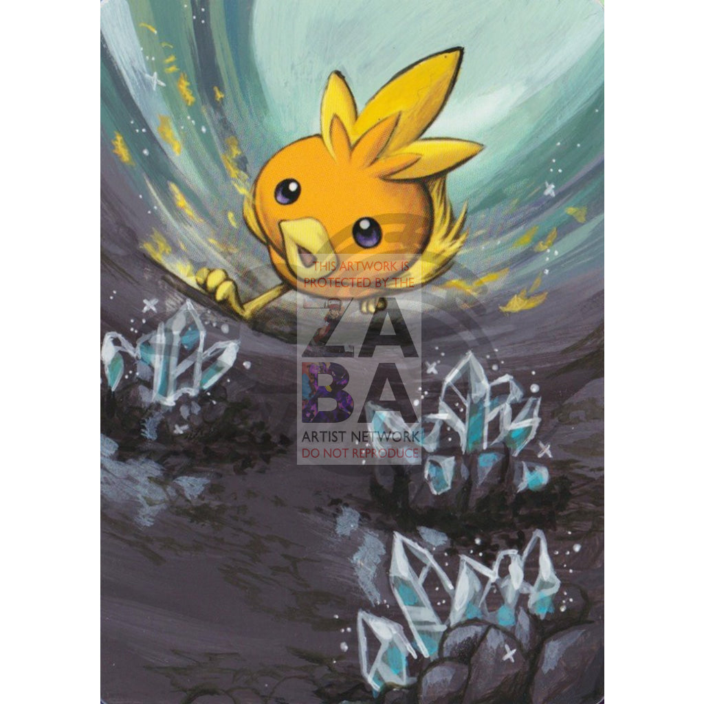 Torchic 69/106 Ex Emerald Extended Art Custom Pokemon Card Textless Silver Holographic