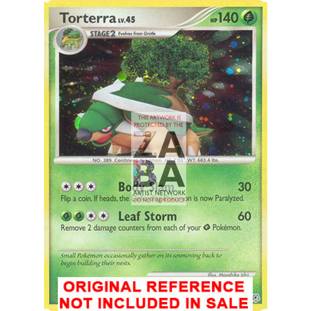 Torterra 17/130 Diamond & Pearl Extended Art Custom Pokemon Card - ZabaTV