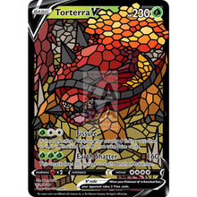 Torterra V Stained-Glass Custom Pokemon Card Scorched Earth / Silver Foil