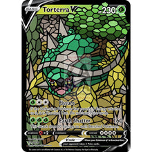 Torterra V Stained-Glass Custom Pokemon Card Shining / Silver Foil