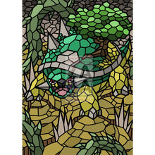 Torterra V Stained-Glass Custom Pokemon Card Shining Textless / Silver Foil