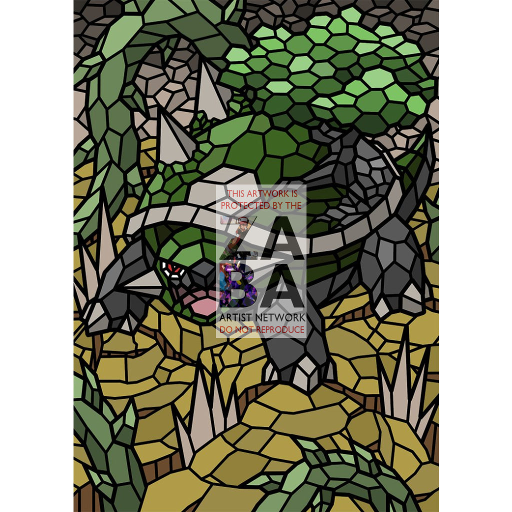 Torterra V Stained-Glass Custom Pokemon Card - ZabaTV