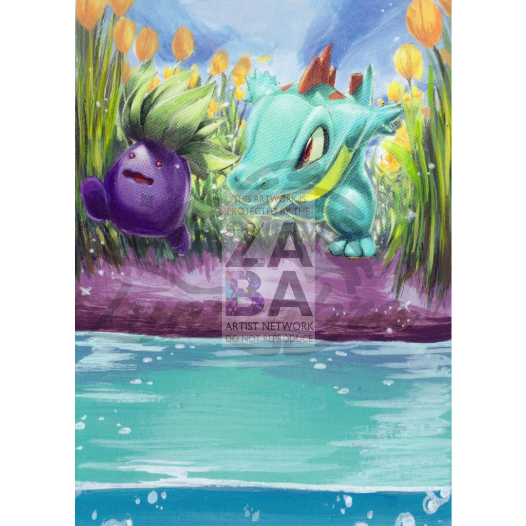 Totodile 134/165 Expedition Extended Art Custom Pokemon Card Textless Silver Holographic