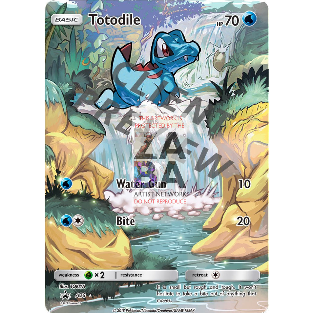 Totodile 18/73 Shining Legends Extended Art Custom Pokemon Card - ZabaTV