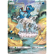Totodile 18/73 Shining Legends Extended Art Custom Pokemon Card Silver Holographic