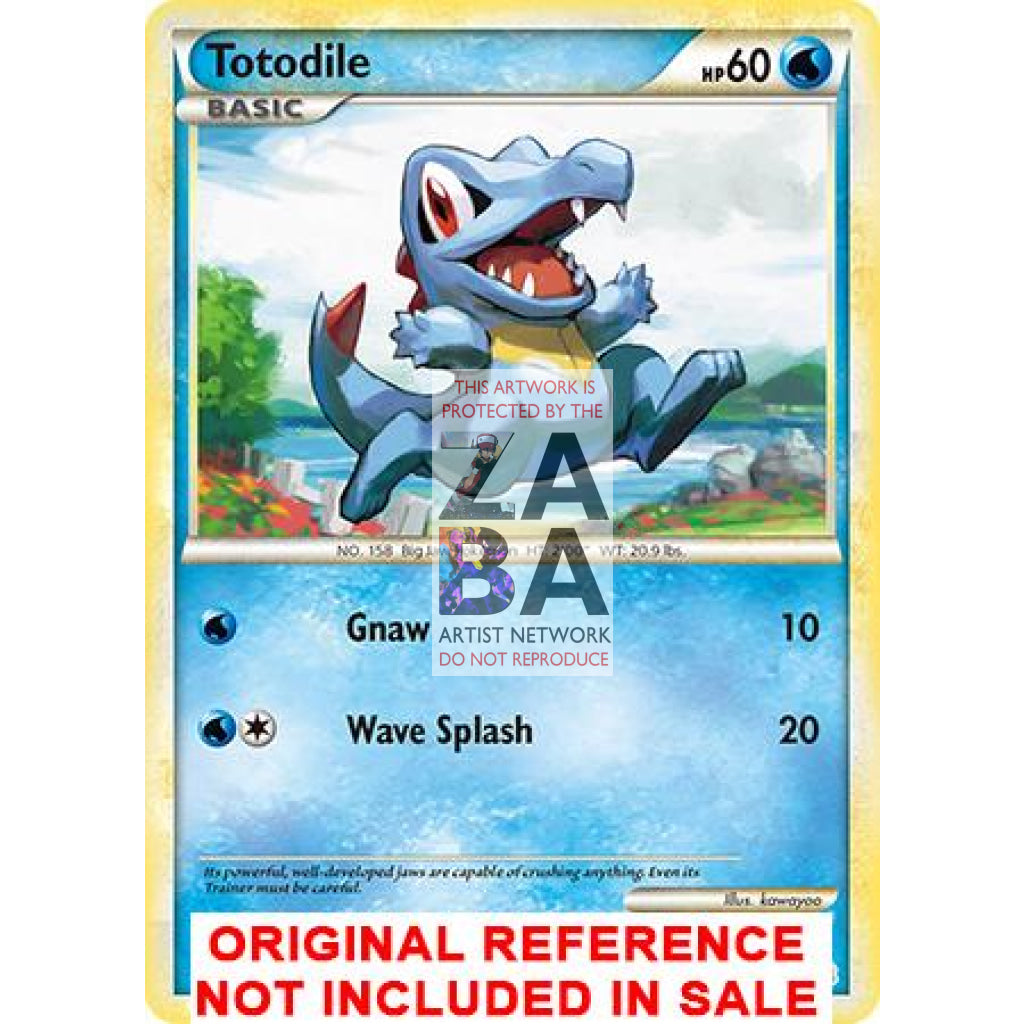 Totodile 86/123 HeartGold & SoulSilver Extended Art Custom Pokemon Card - ZabaTV