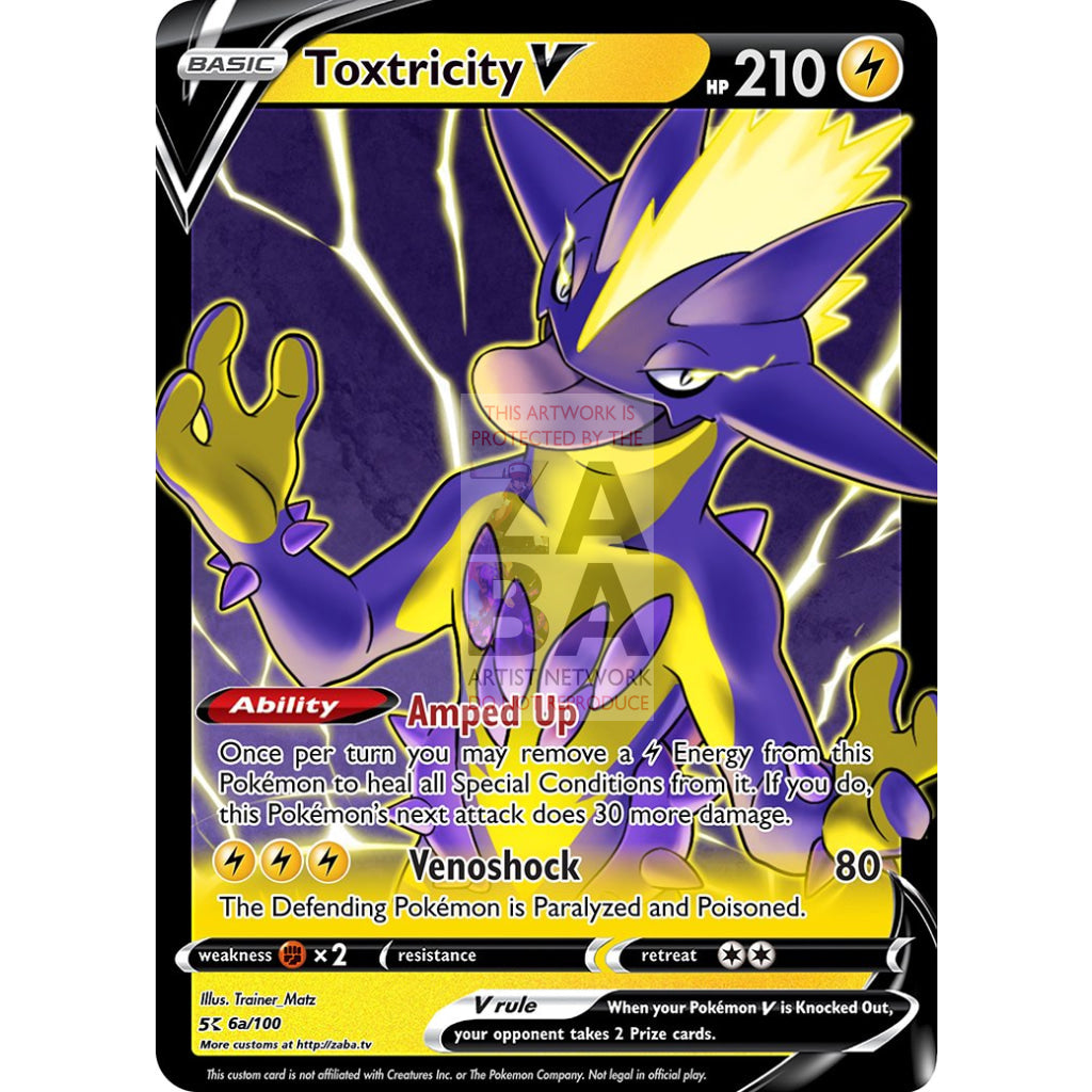 Toxtricity V (Amped Up) Custom Pokemon Card - ZabaTV