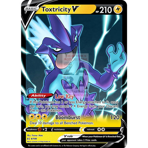 Toxtricity V (Low Key) Custom Pokemon Card Silver Foil