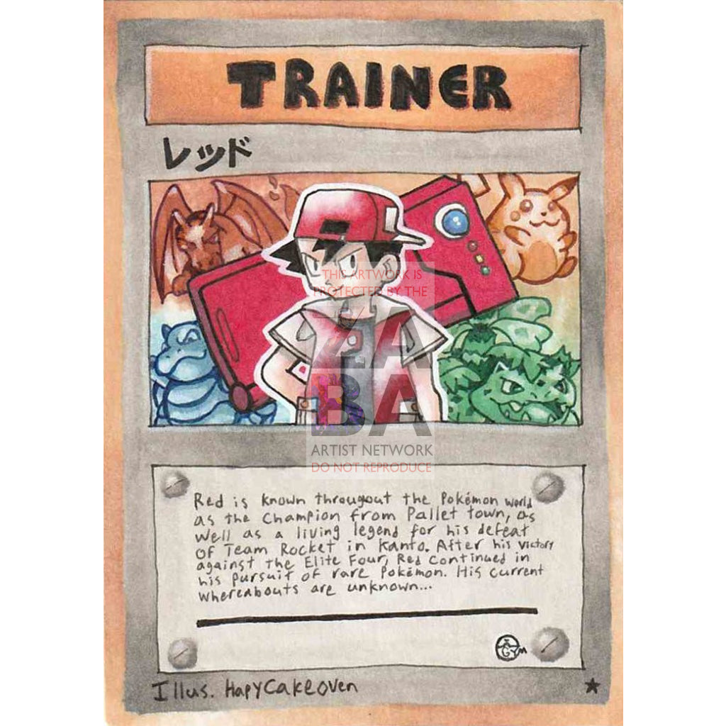 Trainer Red - Red’s Adventure Time Custom Pokemon Card