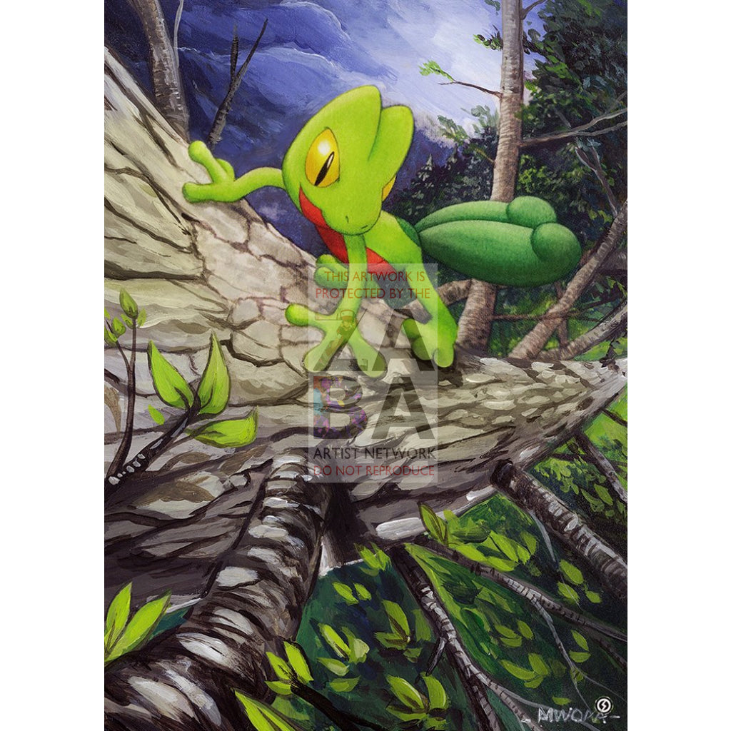 Treecko 79/100 Stormfront Extended Art Custom Pokemon Card Silver Holo