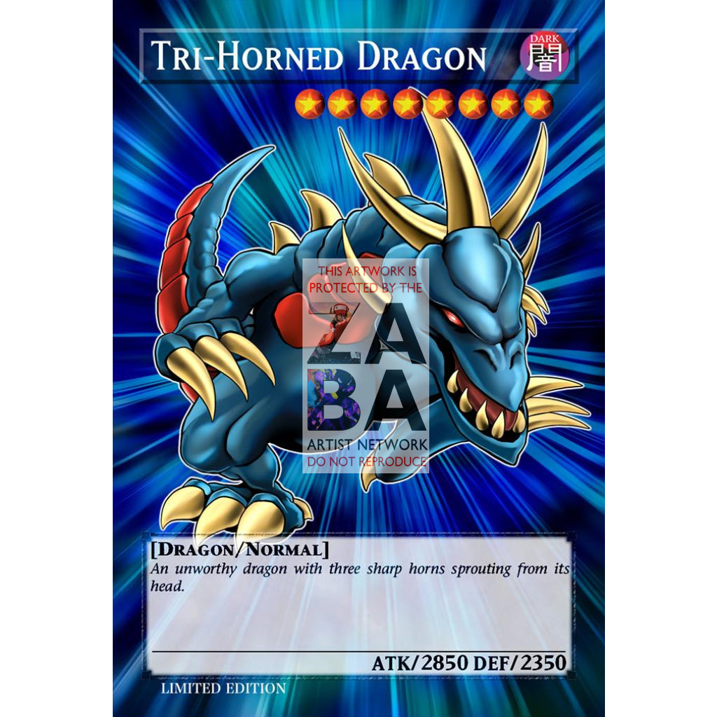 Tri-Horned Dragon Full Art ORICA - Custom Yu-Gi-Oh! Card - ZabaTV