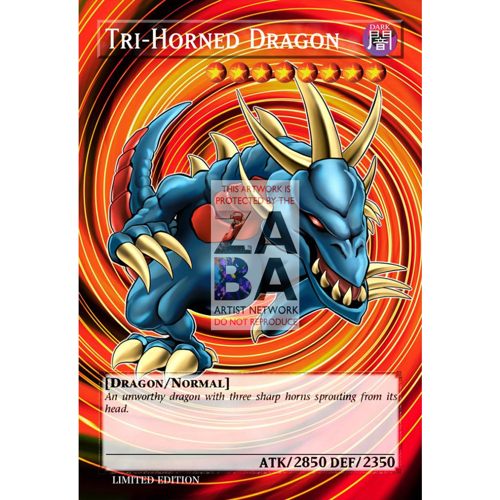 Tri-Horned Dragon v. 2 Full Art ORICA - Custom Yu-Gi-Oh! Card - ZabaTV