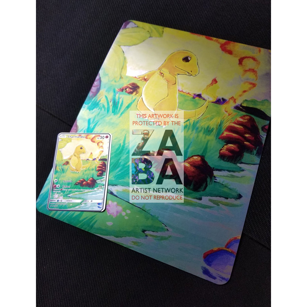 TRIPLE PACK Bulbasaur, Charmander & Squirtle 8"x10.5" Holographic Posters + Cards Gift Set - ZabaTV