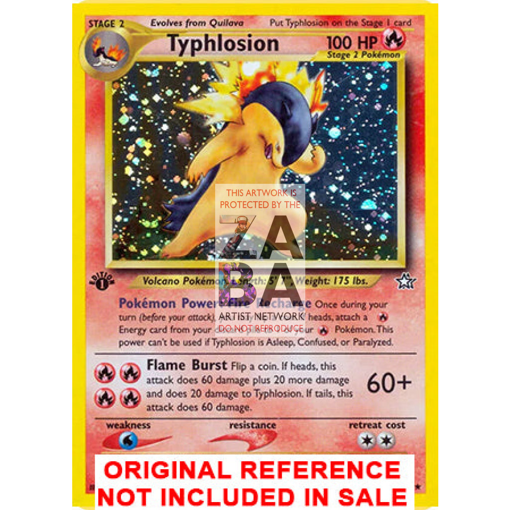 Typhlosion 17/111 Neo Genesis Extended Art Custom Pokemon Card - ZabaTV