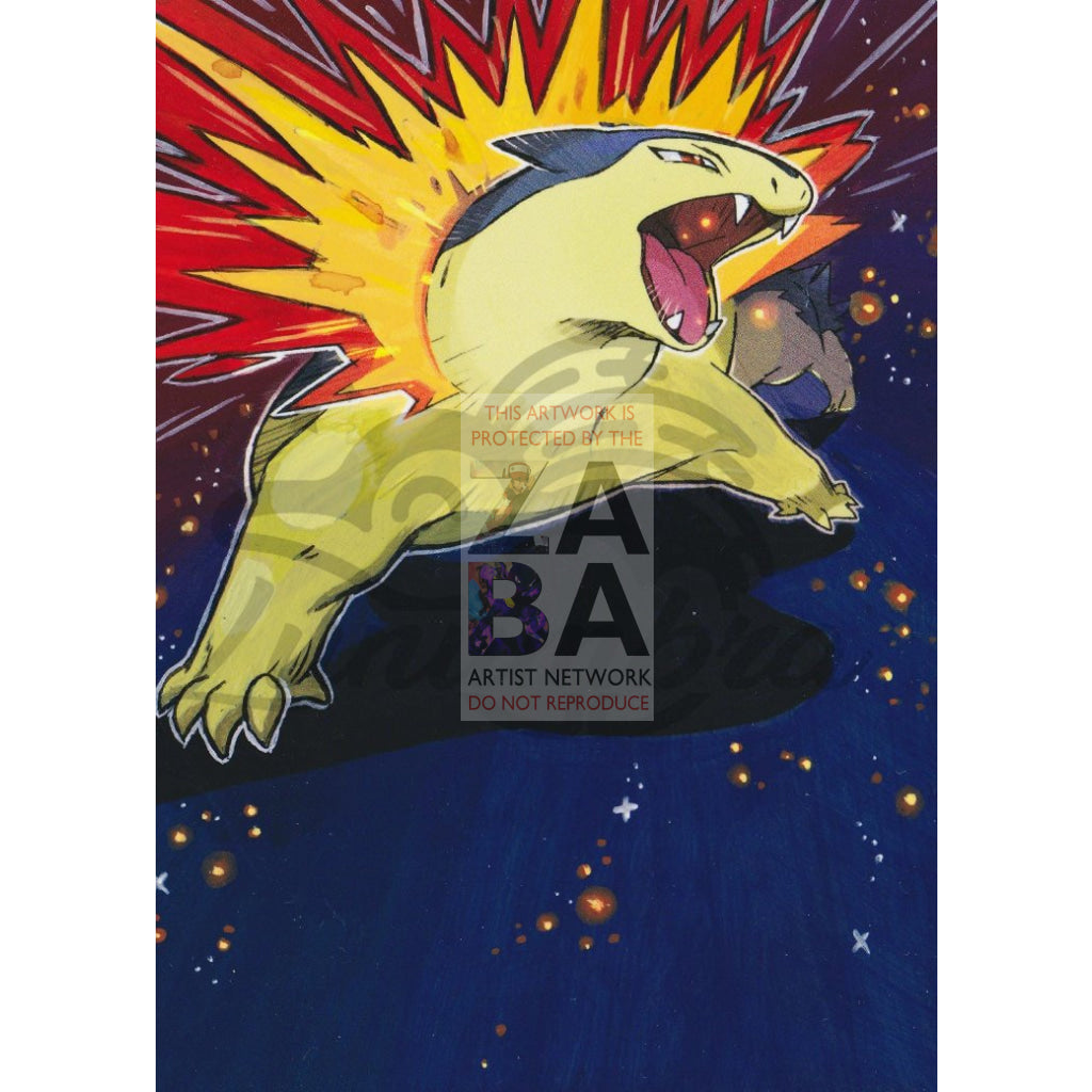 Typhlosion 20/162 Xy Breakthrough Extended Art Custom Pokemon Card Textless Silver Holographic