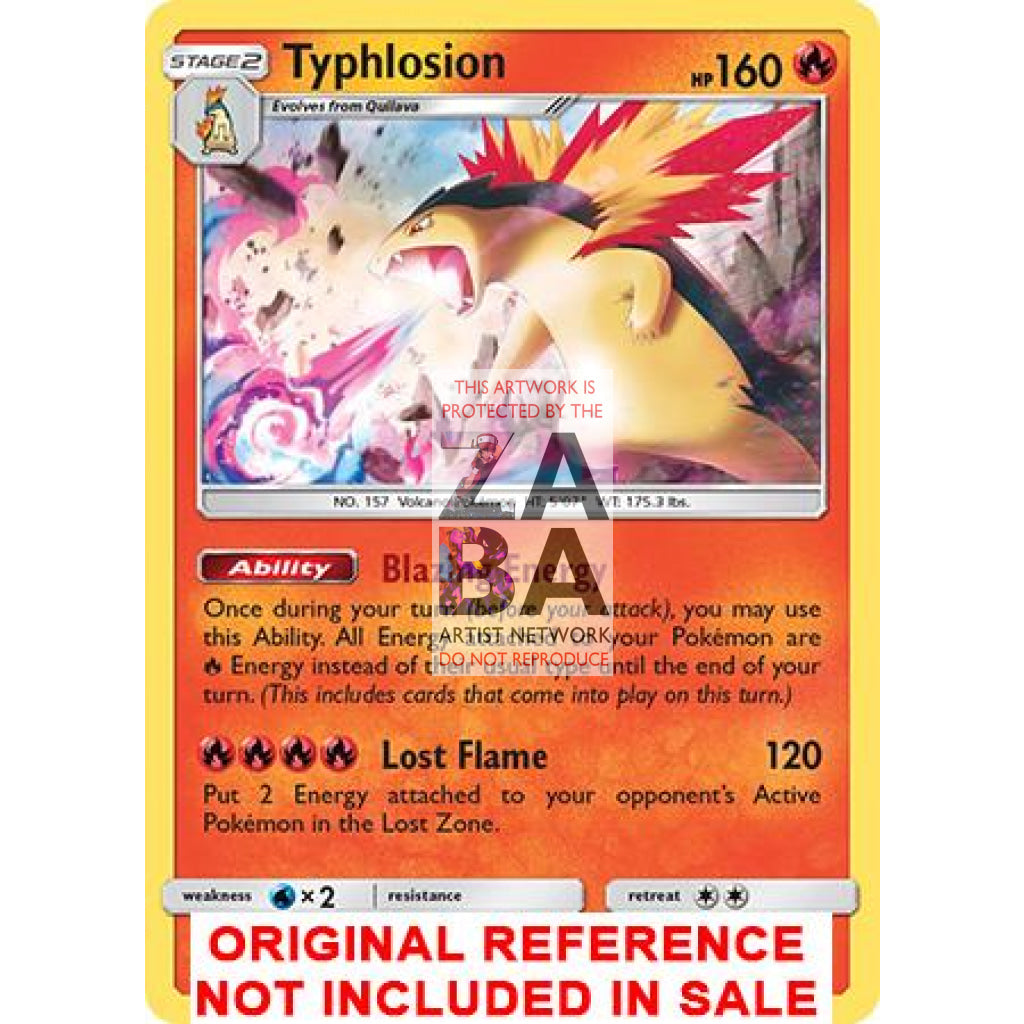 Typhlosion 42/214 Lost Thunder Extended Art Custom Pokemon Card - ZabaTV