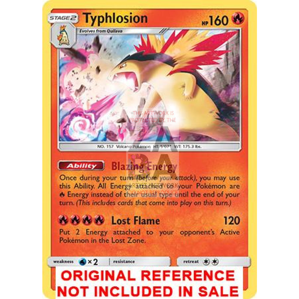 Typhlosion 42/214 Lost Thunder Extended Art Custom Pokemon Card