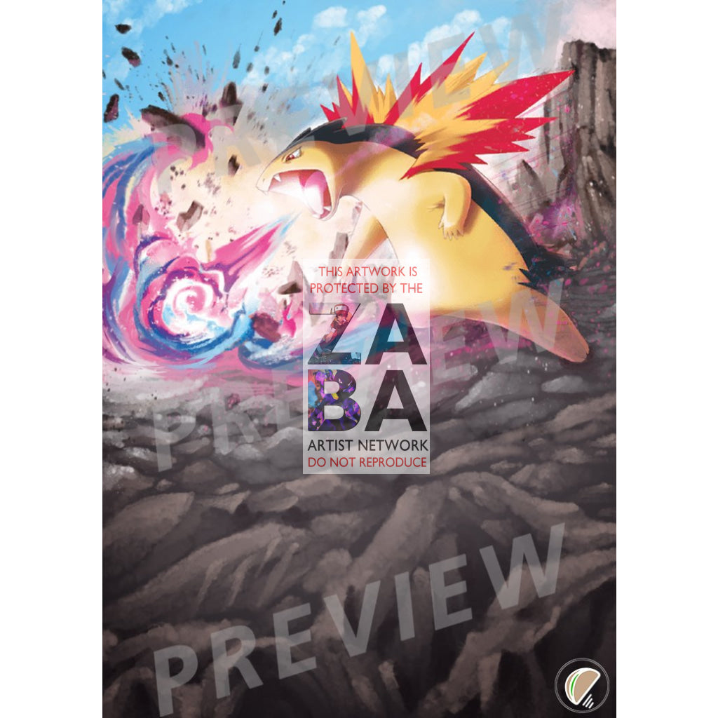 Typhlosion 42/214 Lost Thunder Extended Art Custom Pokemon Card - ZabaTV