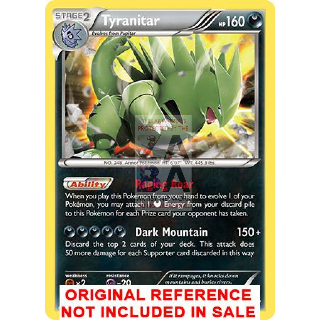 Tyranitar 56/124 Fates Collide Extended Art Custom Pokemon Card - ZabaTV