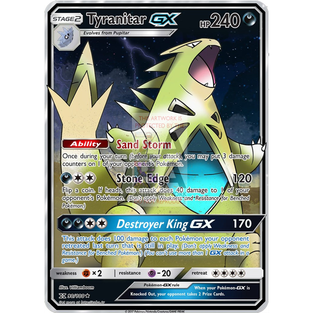 Tyranitar Gx Custom Pokemon Card