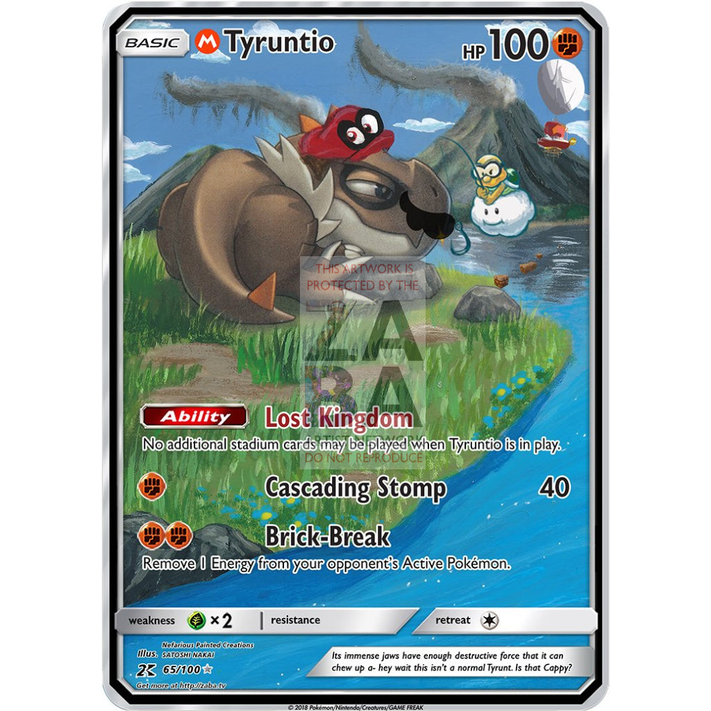 Tyruntio (Mario + Tyrunt) Custom Mario Bros Pokemon Card - ZabaTV