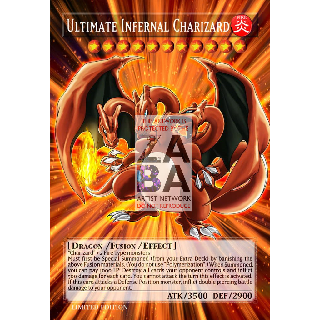 Ultimate Infernal Charizard Full Art ORICA - Custom Yu-Gi-Oh! Card - ZabaTV