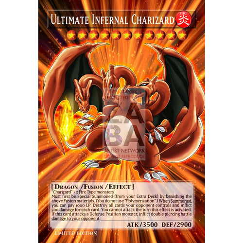 Ultimate Infernal Charizard Full Art Orica - Custom Yu-Gi-Oh! Card