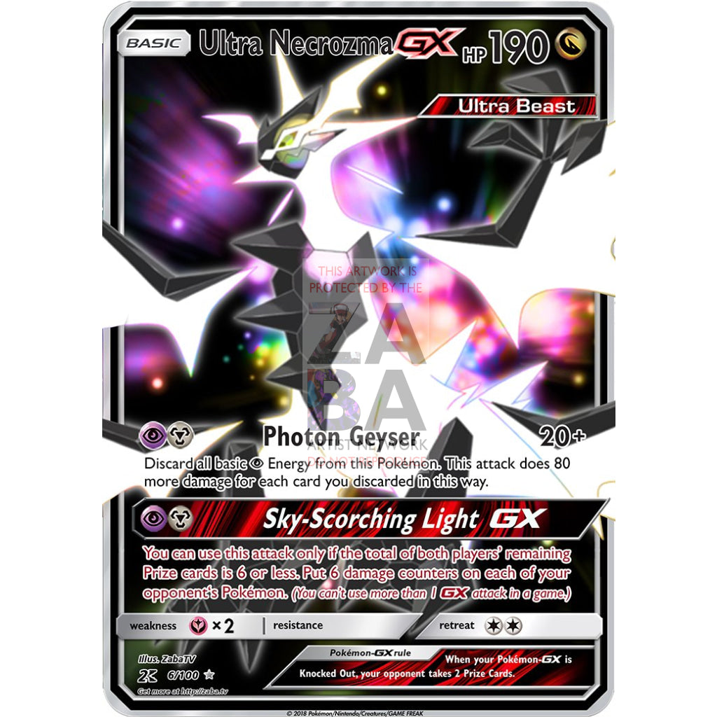 Ultra Necrozma GX Custom Pokemon Card - ZabaTV