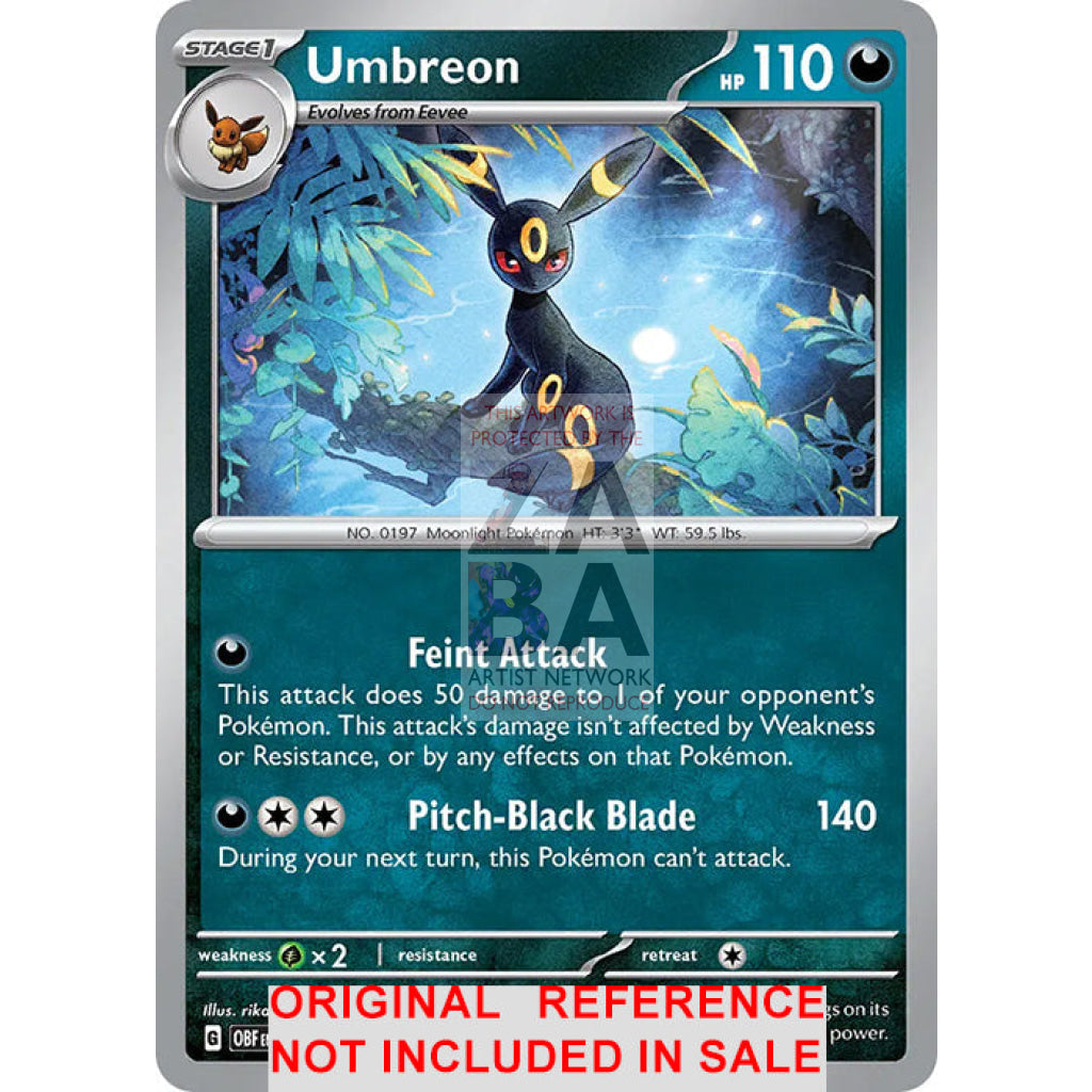 Umbreon 130/197 Obsidian Flames Extended Art Custom Pokemon Card