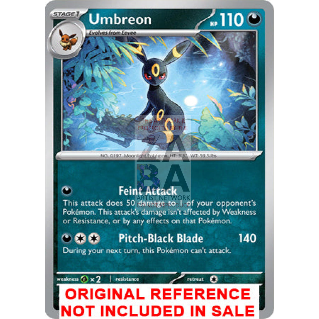 Umbreon 130/197 Obsidian Flames Extended Art Custom Pokemon Card - ZabaTV