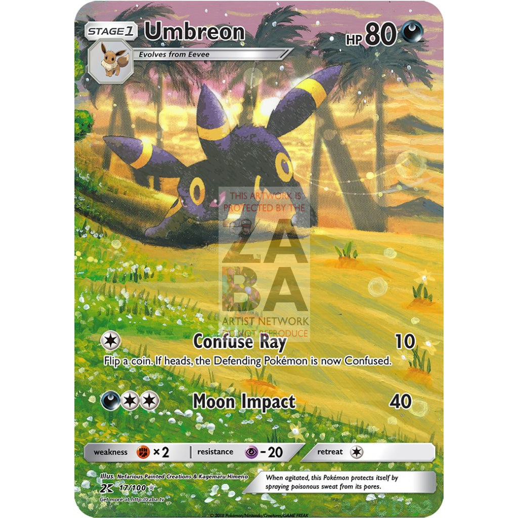 Umbreon 24/100 EX Sandstorm Custom Pokemon Card - ZabaTV