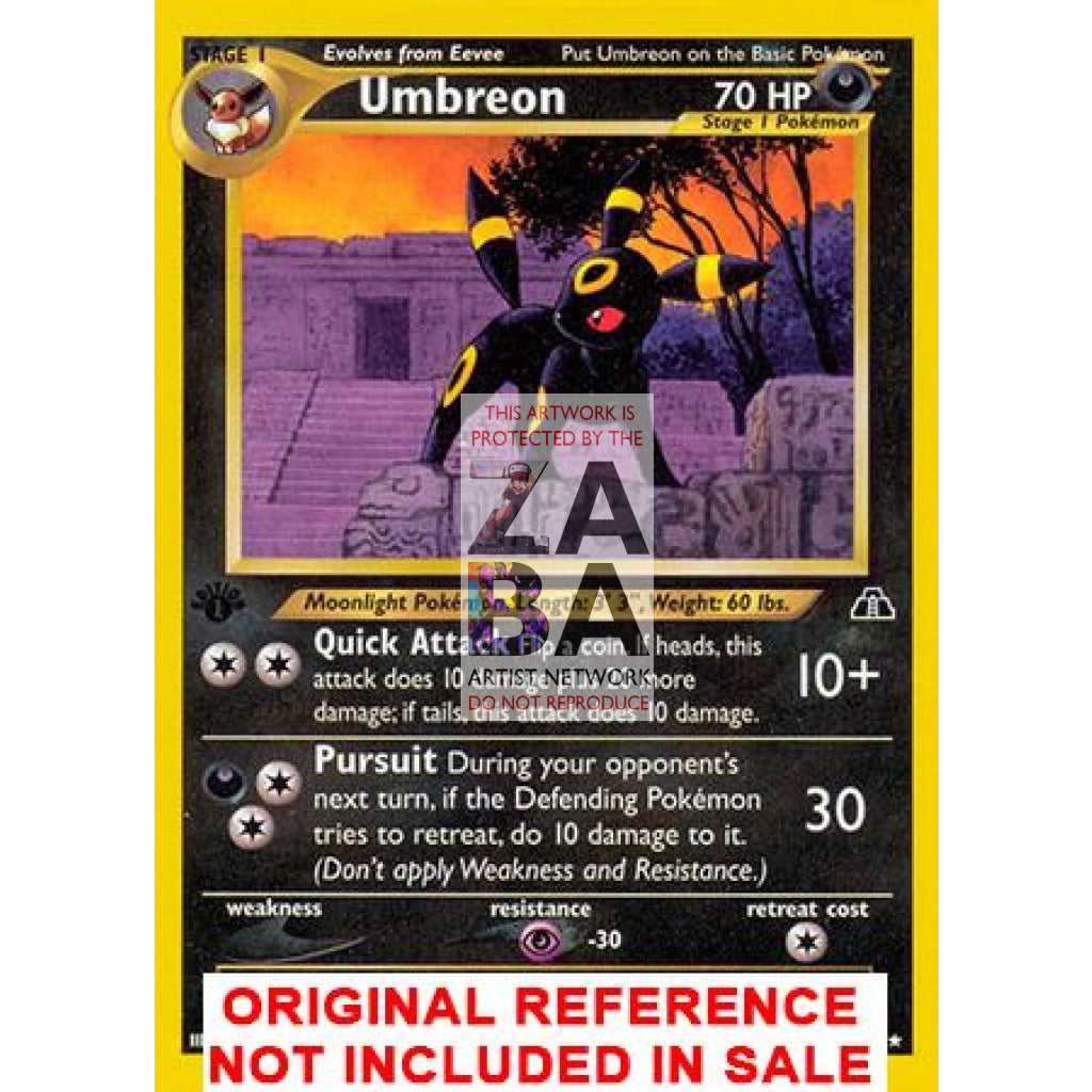 Umbreon 32/75 Neo Discovery Extended Art Custom Pokemon Card - ZabaTV