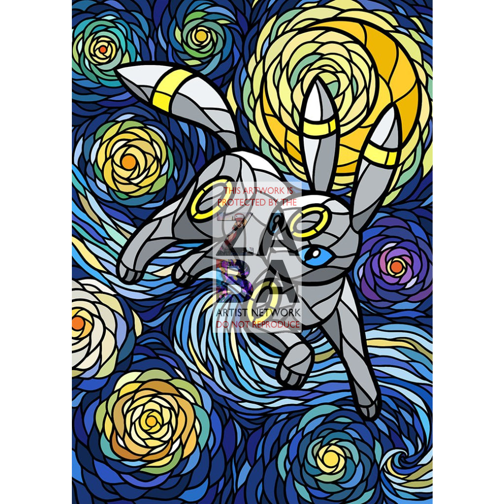 Umbreon V Stained-Glass Custom Pokemon Card - ZabaTV