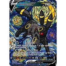 Umbreon V Stained-Glass Custom Pokemon Card