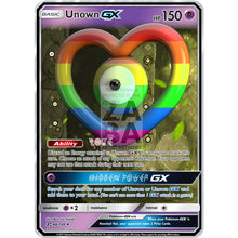 Unown Gx (Love Is Love Flag Editions) Custom Pokemon Card Gay & Lesbian Pride