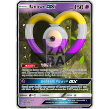 Unown Gx (Love Is Love Flag Editions) Custom Pokemon Card Non-Binary Pride