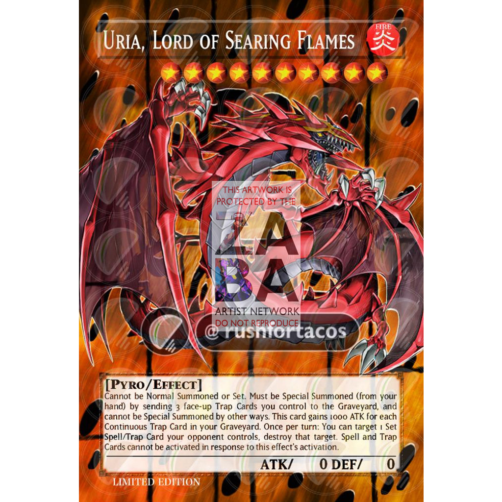 Uria, Lord of Searing Flames Full Art ORICA- Custom Yu-Gi-Oh! Card - ZabaTV