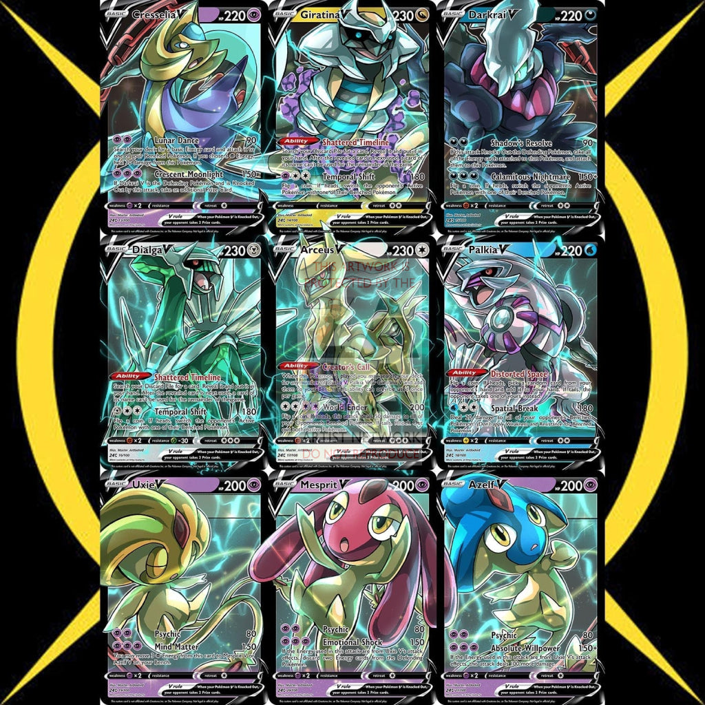 Uxie V Sinnoh Legendaries Collage Custom Pokemon Card - ZabaTV