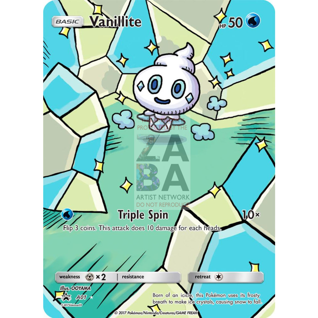 Vanillite 33/145 Guardians Rising Extended Art Custom Pokemon Card Silver Holographic