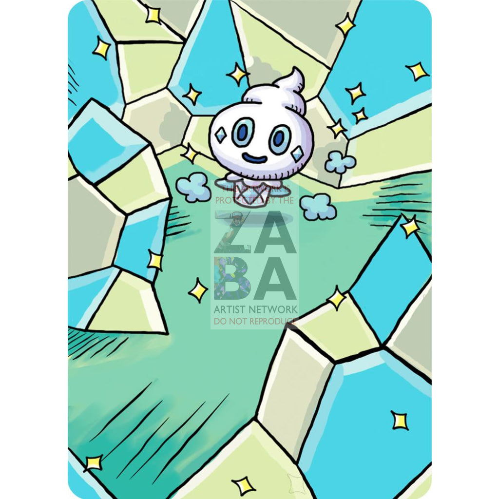 Vanillite 33/145 Guardians Rising Extended Art Custom Pokemon Card Silver Holographic Textless