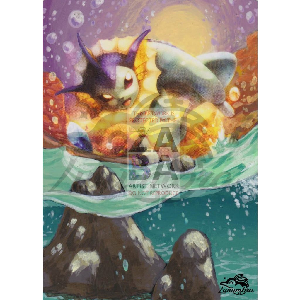 Vaporeon 52/95 Call Of Legends Extended Art Custom Pokemon Card Textless Silver Holographic