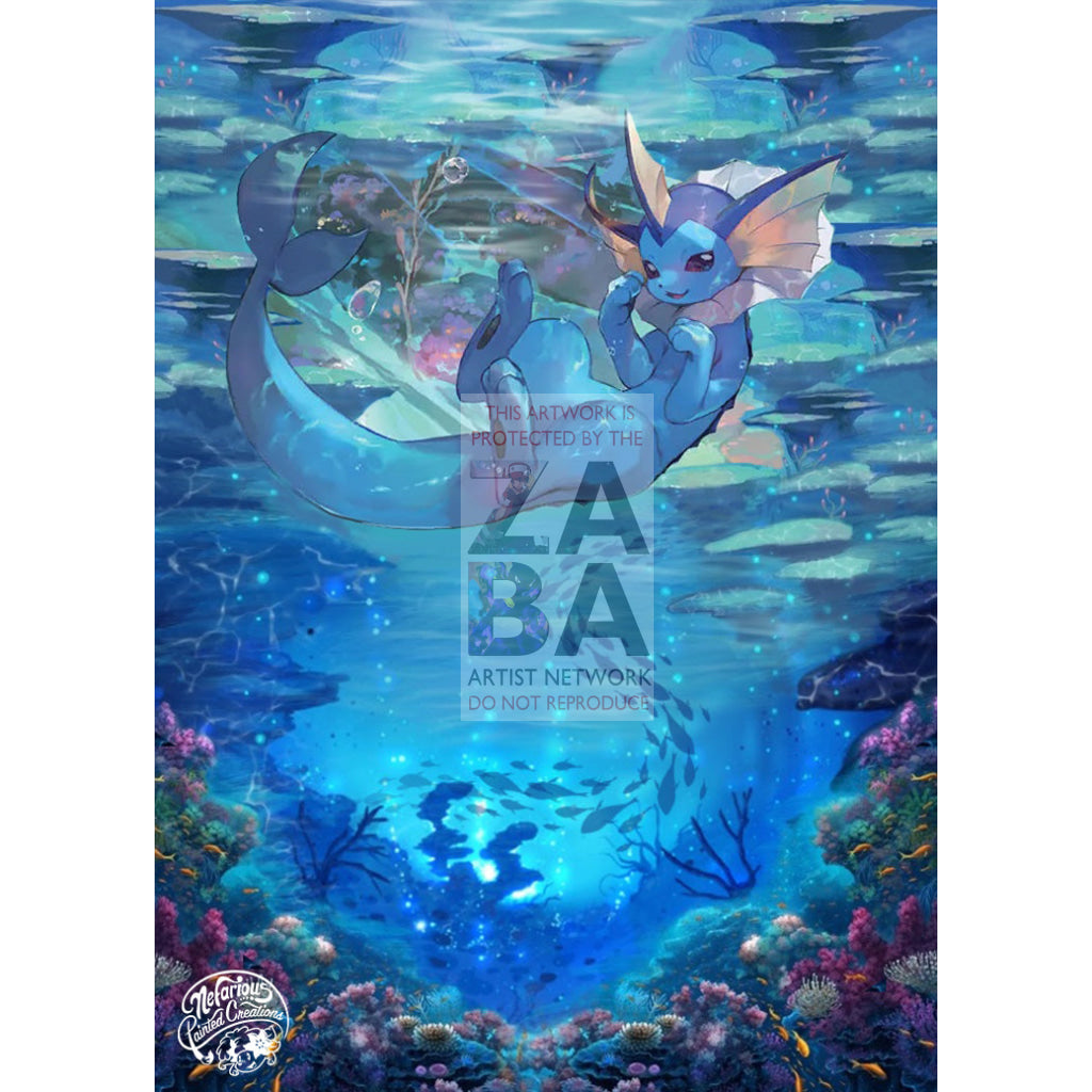 Vaporeon Swsh072 Promo Extended Art Custom Pokemon Card