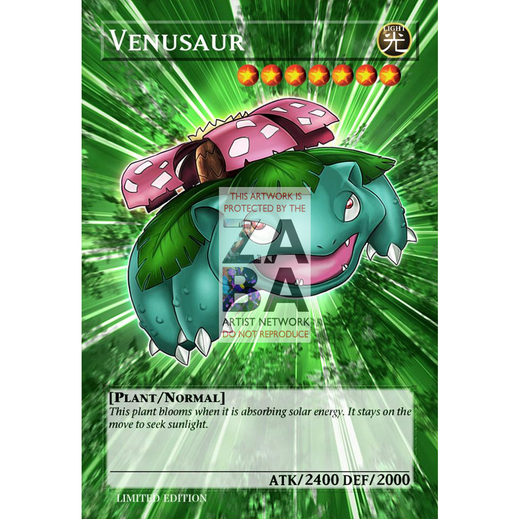 Venusaur Full Art ORICA - Custom Yu-Gi-Oh! Card - ZabaTV