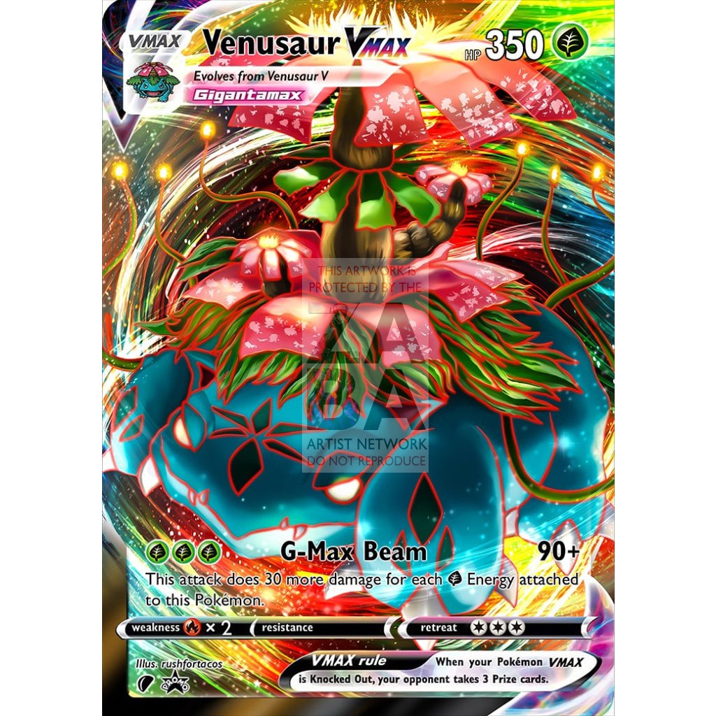 Venusaur Vmax (Dynamax) Custom Pokemon Card Regular / Silver Foil